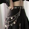 1 Pcs Punk Style Fashion Street Butterfly Belt Waist Chain Multi-layer Hip Hop Crochet Trousers Fashion Accessories Gifts New
