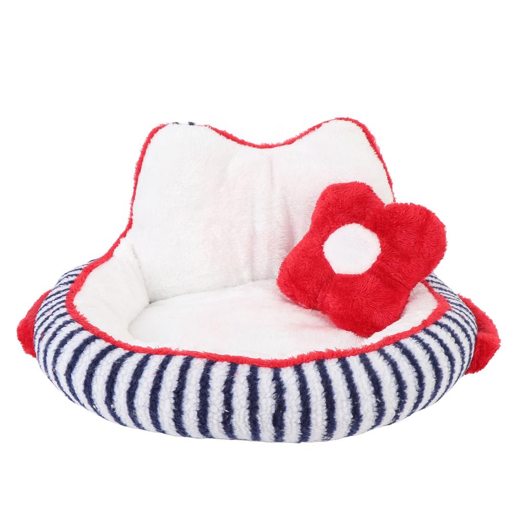 Indoor Cat Bed Warm Soft Enhanced Comfort Cute Look Washable Plush Cat Dog Bed for Autumn Winter S