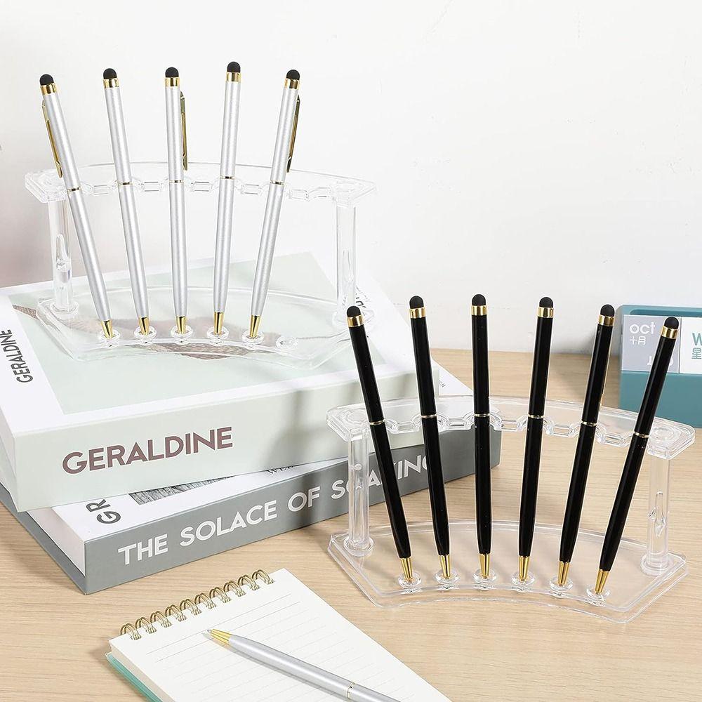 Вертикальный держатель для ручек с 6 слотами, пластиковая подставка для ручек, подставка для ручек для бровей, подставка для кистей для макияжа, органайзер