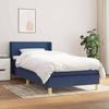 3130087 vidaXL Divan Bed with Mattress Blue 90x200 Cm Fabric