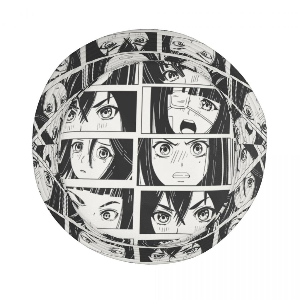 Подростковая панама, черно-белая шапка в стиле манга, летняя пляжная шляпа для девочек в стиле аниме, складная шапка для пешего туризма, рыбалки, шляпа Боб, дропшиппинг