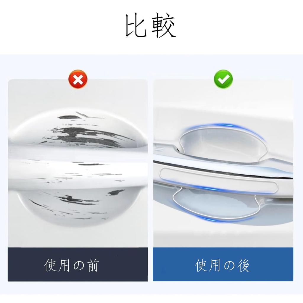 KEGILUH Door Handle Protectors for Toyota New Prius 60 Series, 65 Series, Prius PHV, and Prius PHV (2023~), Anti-Scratch Door Knob, 8-Pack, Clear