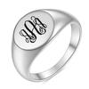 Женское Стильное Минималистичное Кольцо с Гравировкой 26 Букв Алфавита, Круглое, из Нержавеющей Стали, Титановое, с Буквой, Модная Бижутерия