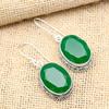 Восхитительный зеленый оникс, драгоценный камень, ювелирные серьги ручной работы из стерлингового серебра 925 пробы для женщин