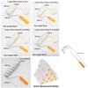 1 комплект/11 шт. 4-12 дюймовый валик для краски с длинным ворсом, вращение на 360°, комплект валиков для краски, полиэфирная смесь, сменная головка щетки