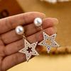 17 стилей, модные нежные геометрические белые жемчужные серьги из сплава со звездами, женские ювелирные изделия, подарок на вечеринку