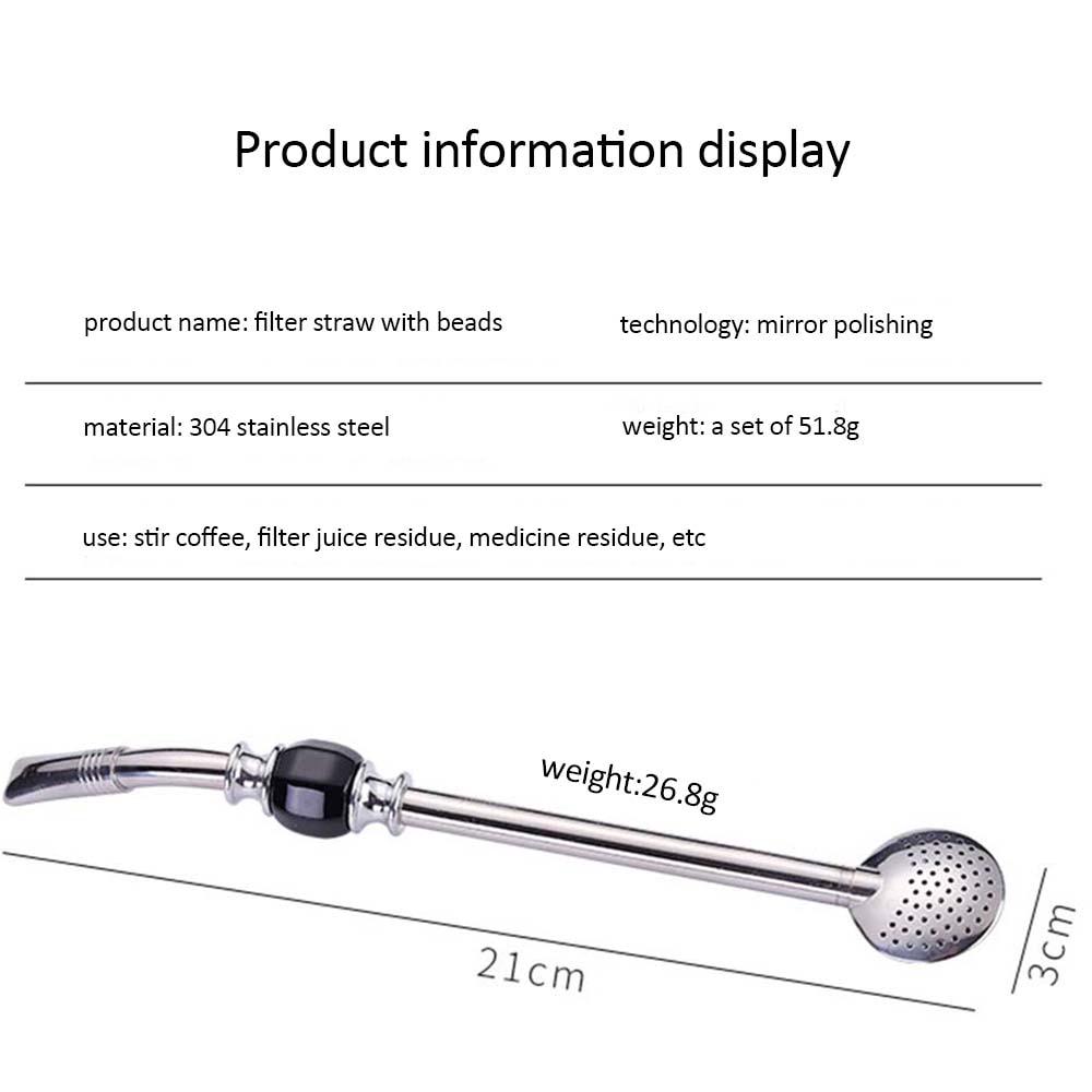 Соломинка из нержавеющей стали, ложка, чайный фильтр, соломинка, многоразовый чайный инструмент, моющийся аксессуар для бара