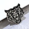 Новая эмалированная милая брошь в виде головы тигра, шпильки, броши с изображением тигра для женщин и мужчин, ювелирные изделия из нержавеющей стали