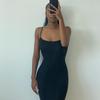 Elegant Bodycon Maxi Dress Women Summer Sleeveless Backless Sexy Outfits Party Club Sundress Black Birthday Dresses Clothes