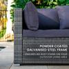 Patio Furniture Sets London Rattan 5 Seater Modular Outdoor Lounge Setting With Coffee Table Grey
