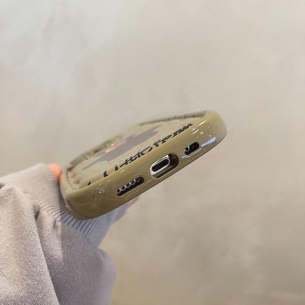 Противоударный чехол с милым медведем из мультфильма для Iphone 11 13 12 14 Pro Max, глянцевая задняя крышка для Iphone 14 Plus, милый мягкий чехол