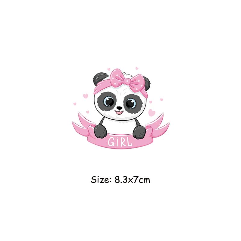 Cool Bears Patch For Clothes Animal Pirnt Clothes Stickers Diy Parches Ropa T-Shirt Hoodies Heat Press Appliqued Iron On Patches