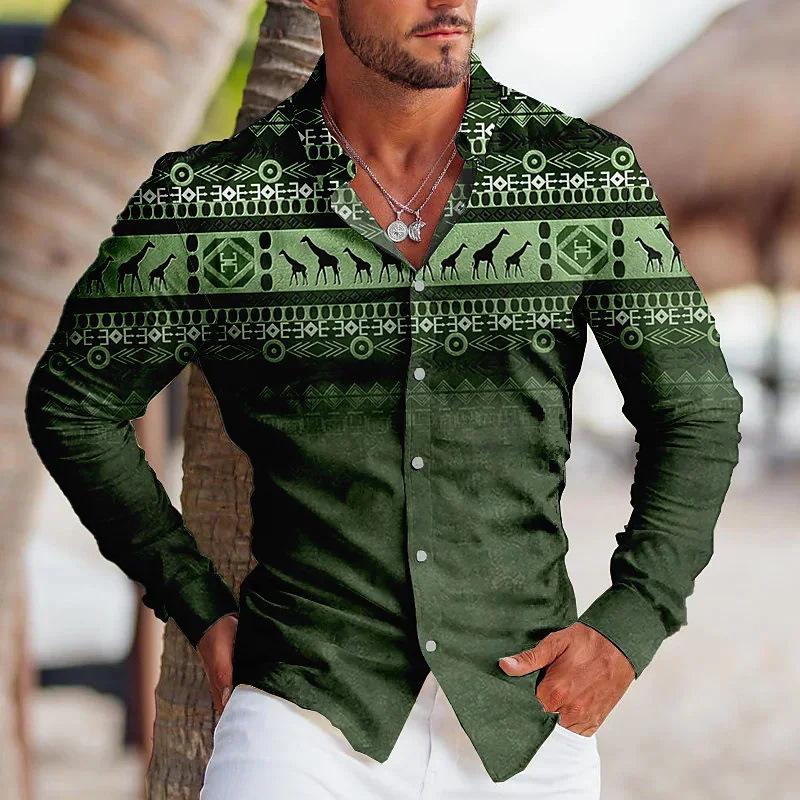 Spring Autumn Temperament Thin Shirt Top Men's Long Sleeved Casual Loose Shirts Men’s