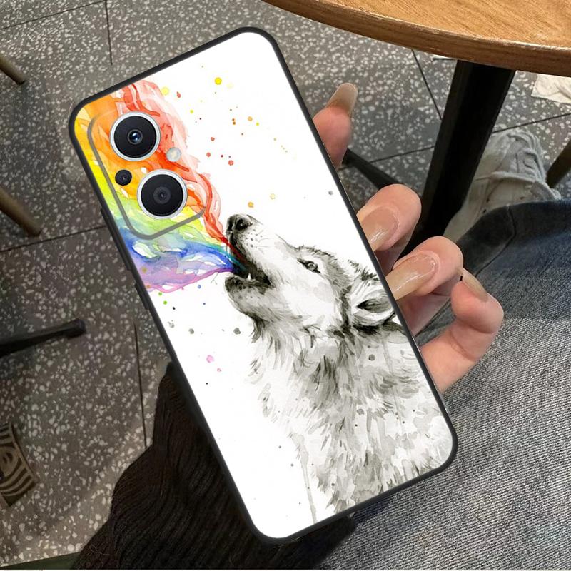 Чехол Wolf для OPPO Reno 14 13 12 11 10 Pro 8T 11F 12F 13F 14F 7 8 Lite OPPO Find X8 X6 X5 X9 Pro