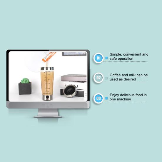 500 мл автоматический стакан для смешивания, высокоскоростной электрический протеиновый молочный ямс, порошок, шейкер, портативный миксер, блендер, бутылка для воды, подарок на день рождения