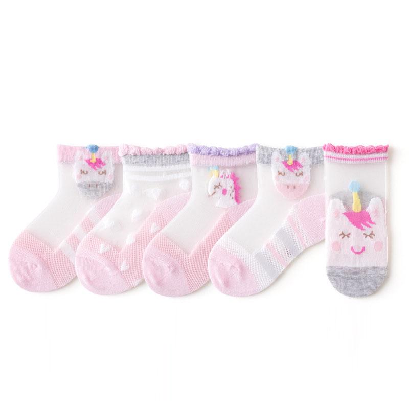 5 пар/лот летние детские хлопковые носки для мальчиков и девочек, модные сетчатые носки с рисунком на весну, новые носки для школьников 1-12 лет, подростков