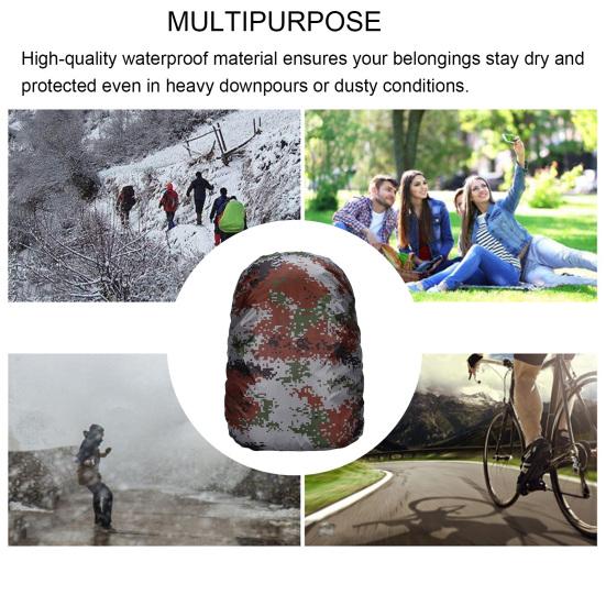 Водонепроницаемый рюкзак от дождя, регулируемый портативный 20-80л, уличный походный рюкзак, сумка для кемпинга, защитная камуфляжная непромокаемая пылезащитная крышка