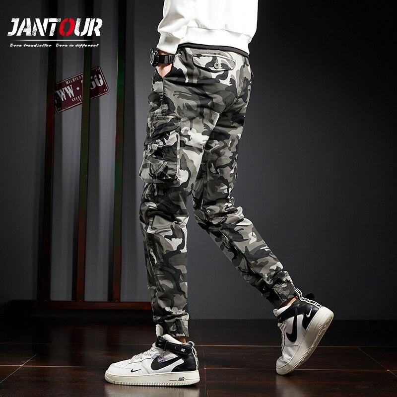Jantour 2021 Men 'S Camouflage Trousers Cotton Casual Military Cargo Pants Joggers Outdoor Pants Men 3d Pockets Harajuku Pants