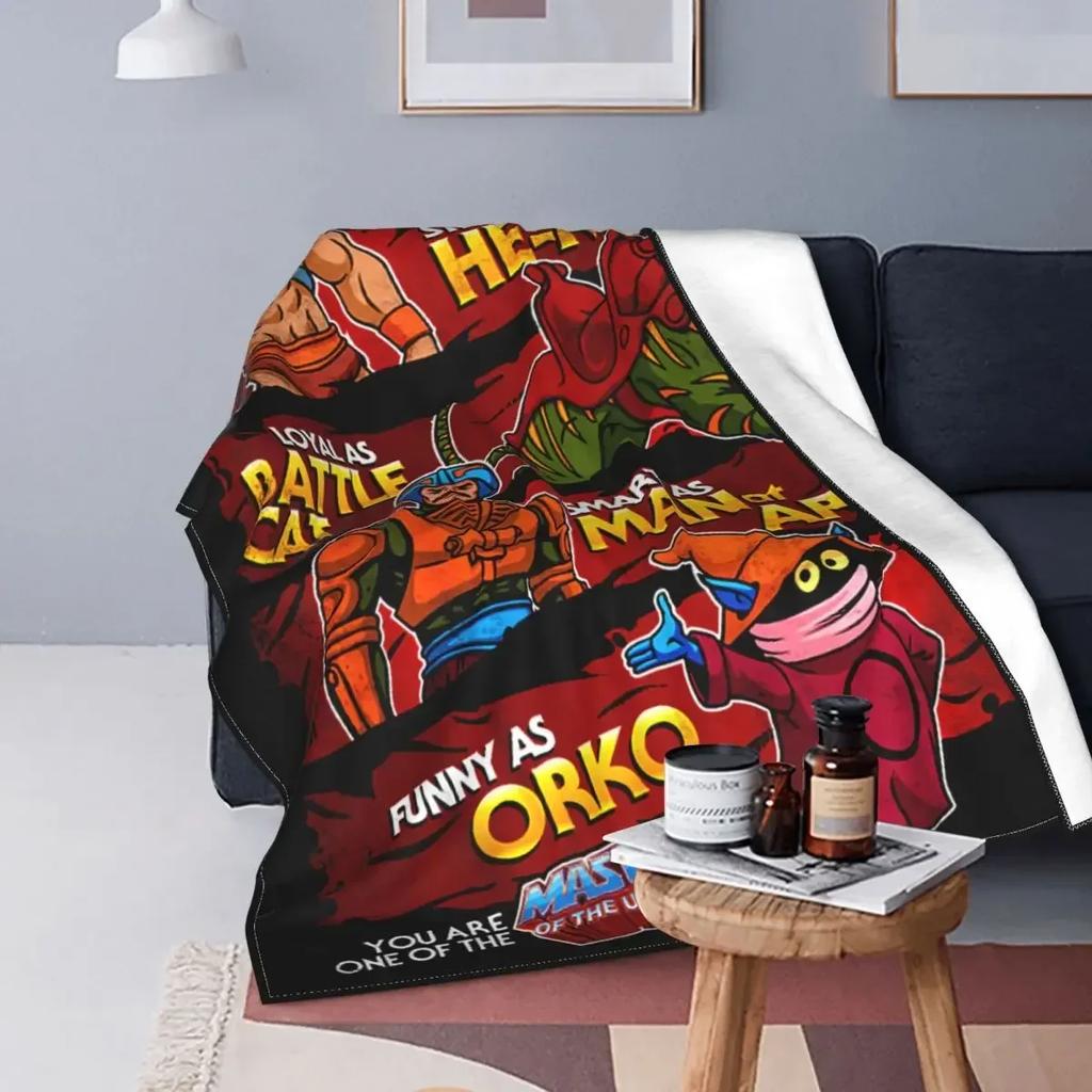 He Man Skeletor Blankets Comfortable Soft Flannel Winter Masters Of The Universe Throw Blanket for Sofa Travel Bedroom
