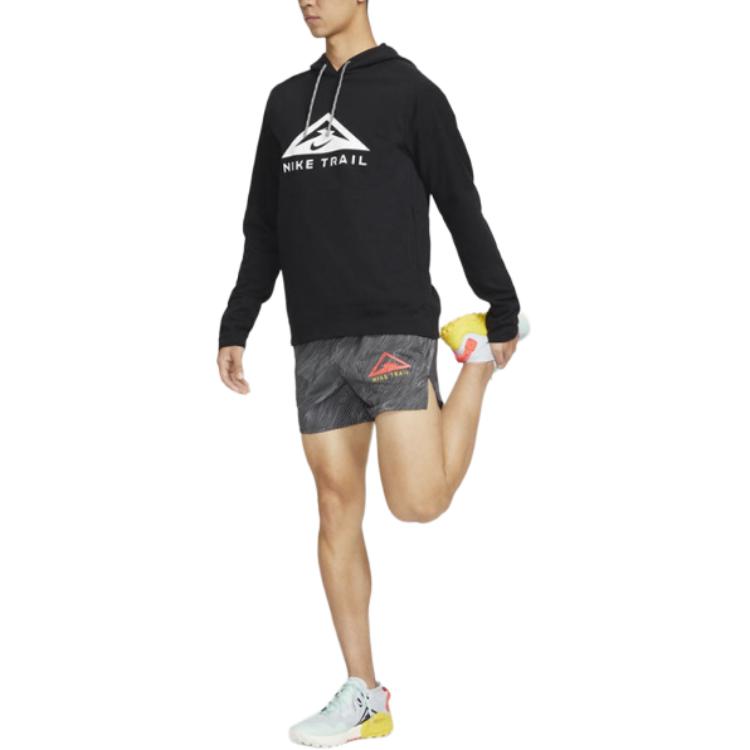 Nike Мужские худи с принтом логотипа Dri-Fit Trail, черные, DV9325-010
