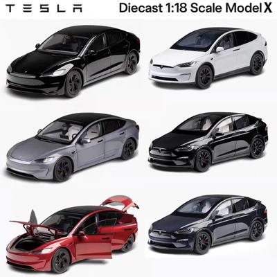 1:18 Электромобилей Tesla Model 3/S/X Полностью Открываемая Модель Автомобиля из Сплава Коллекция Настольные Украшения Крутые Модели Игрушка для Мальчика