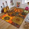Bohemian Sun and Moon Tapestry Patterned Carpet, Non Slip Mat Suitable for Living Room and Bedroom Sofas