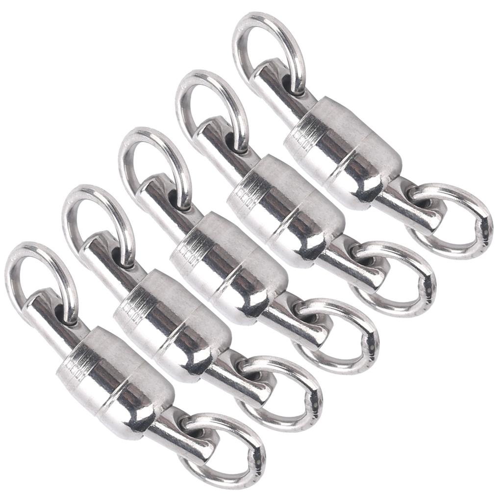 TwoWay Stainless Steel Bearing Rotation Ring 8Word Ring Connector Fishing Accessories