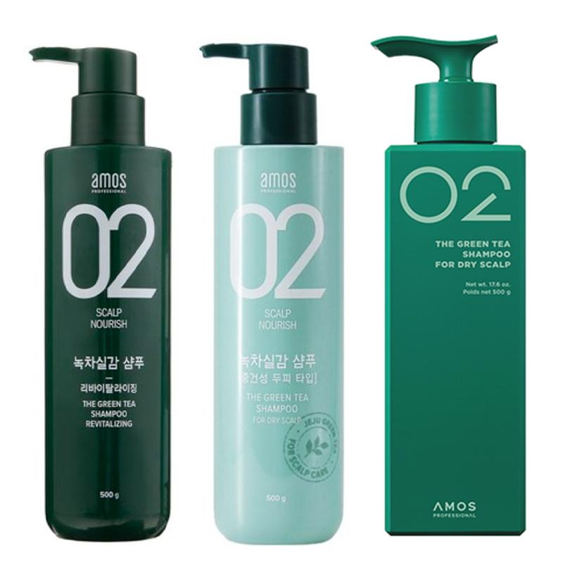 AMOS Professional Green Tea Real Revitalizing Shampoo 500g