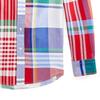 Детская рубашка Polo Ralph Lauren в клетку Color Block из хлопка Оксфорд с острым воротником и карманами на манжетах, разноцветная CWPOWOVY6820232-999