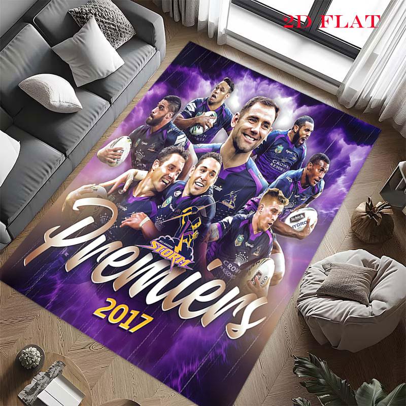 Melbourne Storm Carpet Rug for Living Room Bedroom Home Sofa Decoration,Kids play Nonslip Floor Mat
