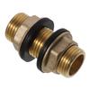 Brass Bulkhead Fitting G1/2 G3/4 G1 Male Hose Fitting Tube Adaptor  Water Tanks, Brass, Gold Tone