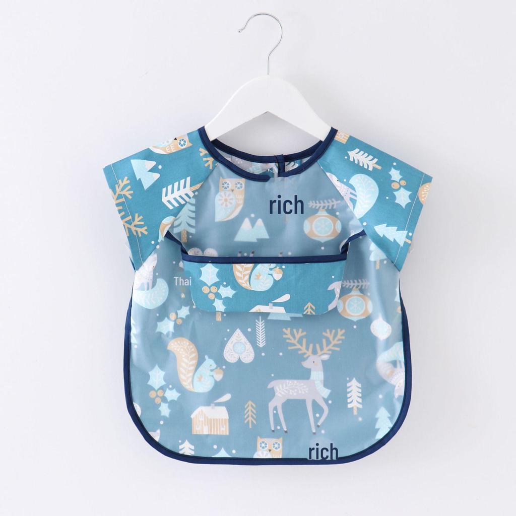 Водонепроницаемый детский нагрудник с карманом - безрукавный, легкий комбинезон для мальчиков и девочек