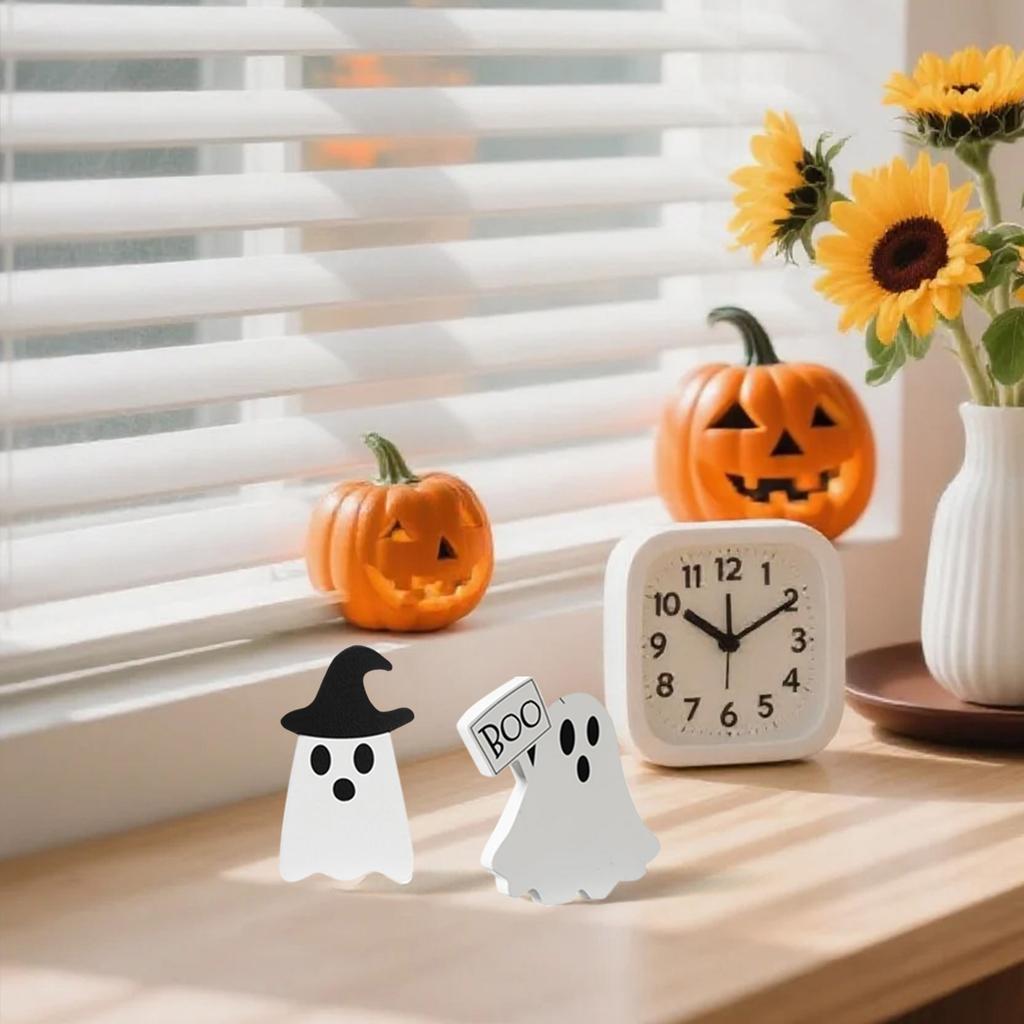 Halloween Decorations Indoor, Halloween Tiered Tray Decor Table Sign, Cute Decor Wooden Signs, Halloween Table Decorations Party Decorations