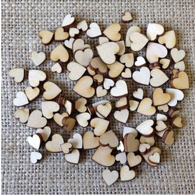 100 шт. смешанные украшения DIY стол разбросанные ремесла аксессуары свадебный декор деревянное сердце любви