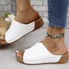 Fashion Women Sandals Wedge Heels Sandalias Mujer New Slip On Summer Shoes Women Wedges Slippers Summer Footwear Female Heeled Shoes