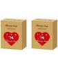 Корова красная коробка набор банок в форме сердца 40 г x 2 шт. с пенящейся сеткой молочно-масляная комбинация молочное масло молочное мыло