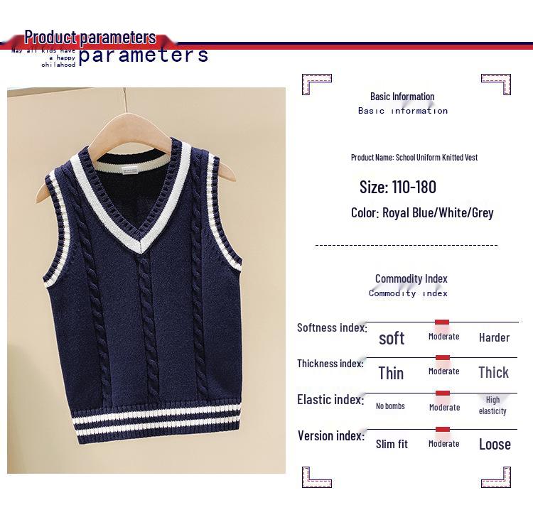 Унисекс вязаный школьный жилет: Теплая школьная форма для весны и осени
