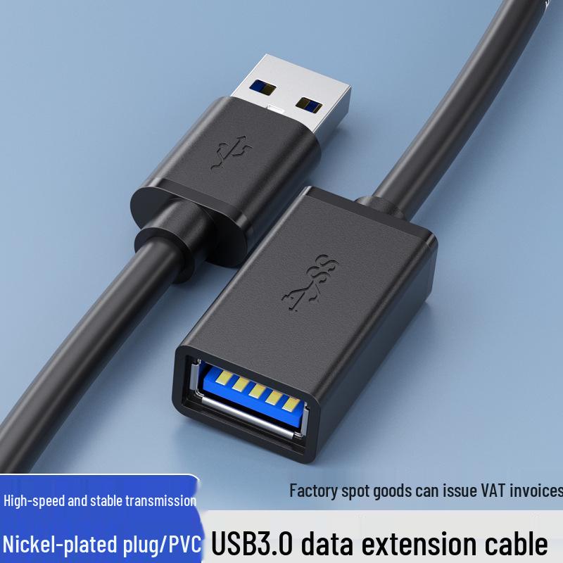 USB 3.0 Male To Female Full Wrap Extension Cable for Data Transfer, Compatible with U Disk, Keyboard, Mouse, and Other Devices.