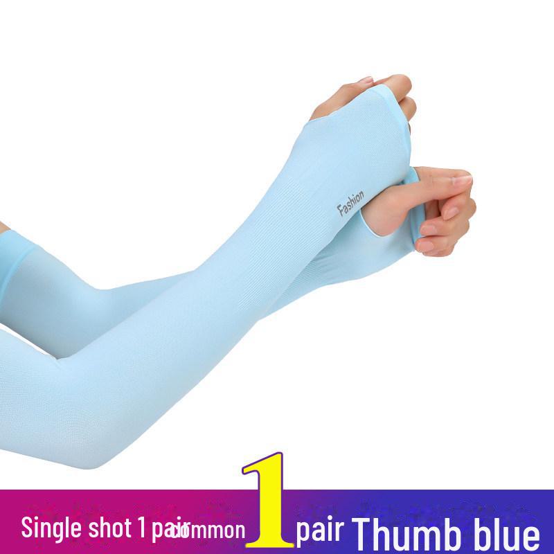 Нарукавники Ice Silk для защиты от солнца для мужчин и женщин - защита от ультрафиолета, тонкие перчатки для вождения и езды на велосипеде