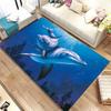 3D коврик для морского дна, подводный мир, дельфин, черепаха, коврик для гостиной, спальни, дивана, коврик, детский нескользящий напольный коврик