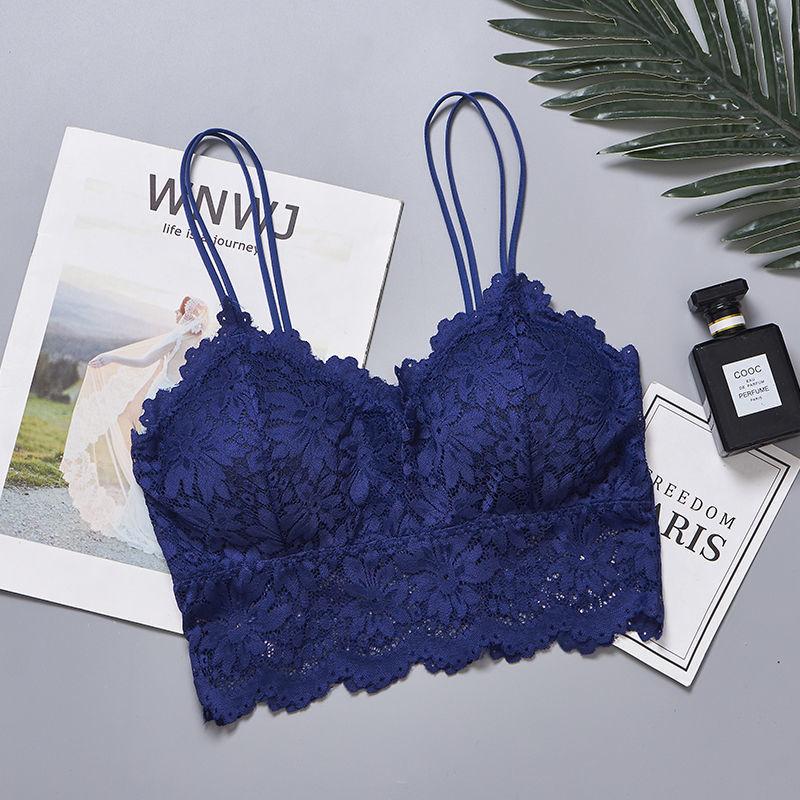 Сексуальное кружевное нижнее белье для женщин, бюстгальтеры, беспроводные модные женские внутренние топы, нижнее белье с открытой спиной