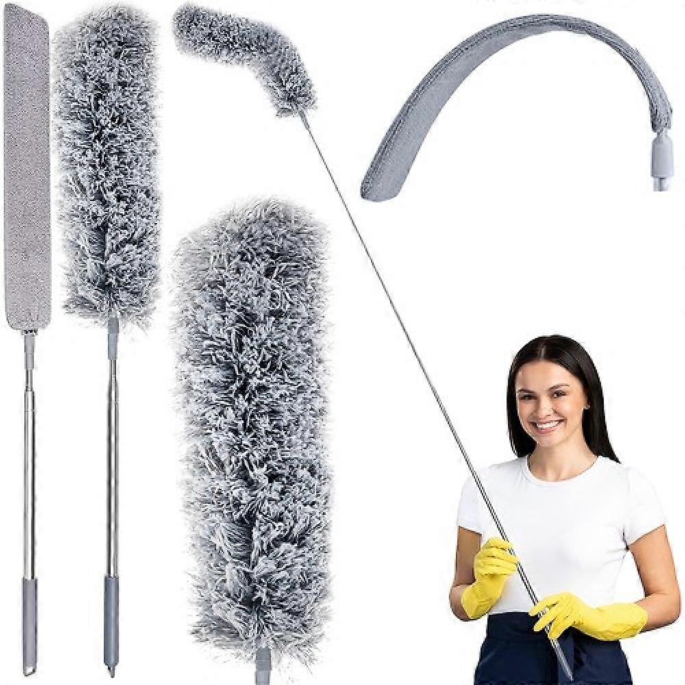Telescopic dust brush with two attachments - Easier cleaning under the sofa - Cleaning mop - Easyclean - Dust mop