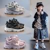 Girls Shoes Sneakers 2025 Autumn New Children's Mesh Breathable Dad Shoes Medium Older Children Non-slip Running Boy