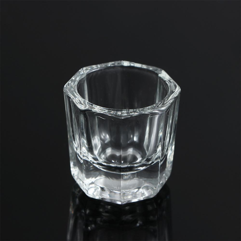 Liquid UV Container Powder Nail Art Tool Mixing Glass Cup Crystal cup Octagon Cup Manicure Tools