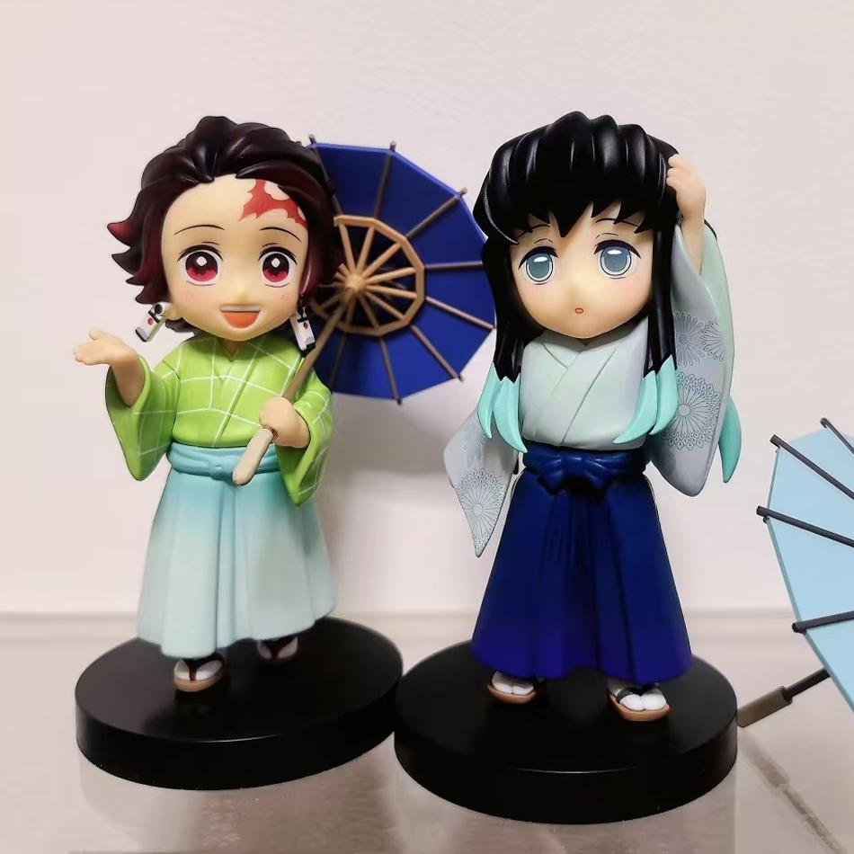 В наличии 12 см кавайная Серия сливового дождя из Клинок, рассекающий демонов, с коробкой, ручная работа, модель, фигурка-орнамент-подарок, нет Яиба, Камадо, Незуко