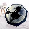 1pc Witch Moon Automatic Open/Close Umbrella, Windproof, Folding Compact Umbrella with Lightweight Design for Women/Men011
