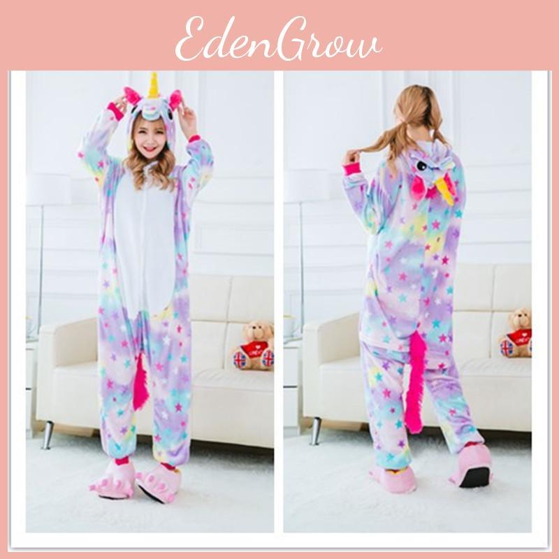 Luxurious Cartoon Unicorn One Piece Sleepwear For Ultimate Comfort And Cuteness