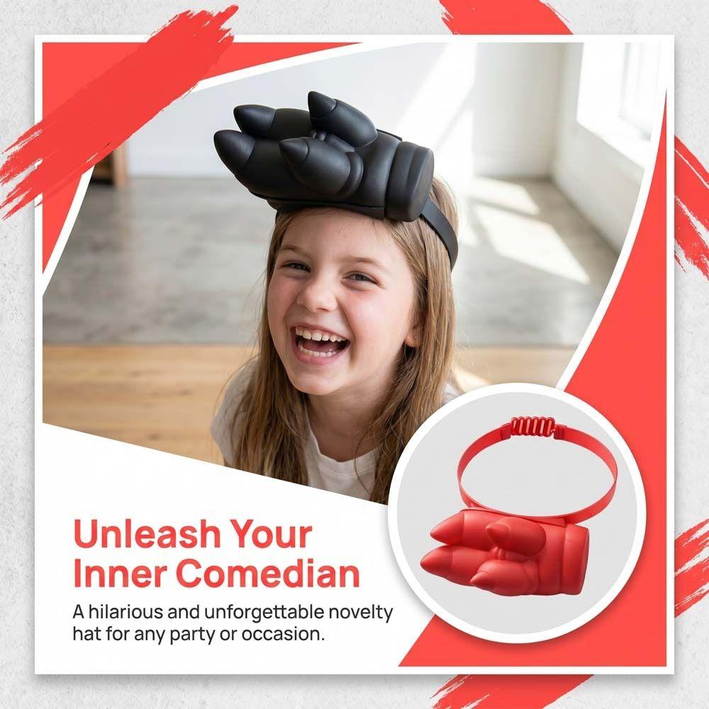 3D Printing 3D Printing Pig Trotter Cap Adjustable Hand Sun Visor Headband Outdoor Activities