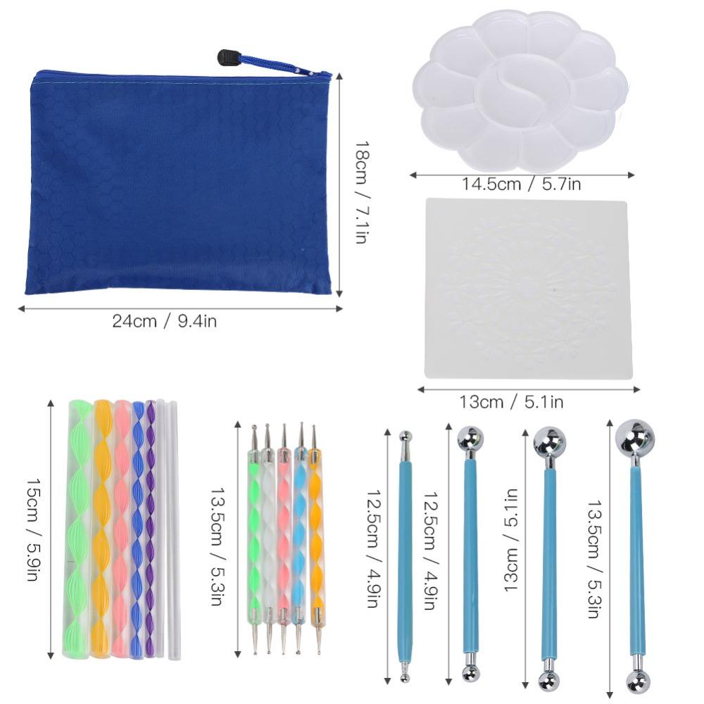 20PCS Precise Tip Mandala Dotting Tools Flexible Use Rock Coloring Sticks Graffiti Design