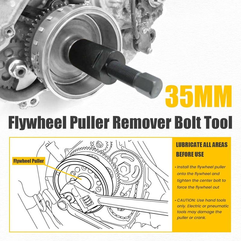 Motorcycle 35mm Flywheel Puller Remover Bolt Tool M35x1.5 R.H. Right Hand For Yamaha Big Bear/ Bruin /Grizzly / Kodiak / Raptor